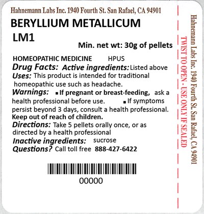 Beryllium Metallicum Lm1 30g (Beryllium Metallicum Lm1 30g)